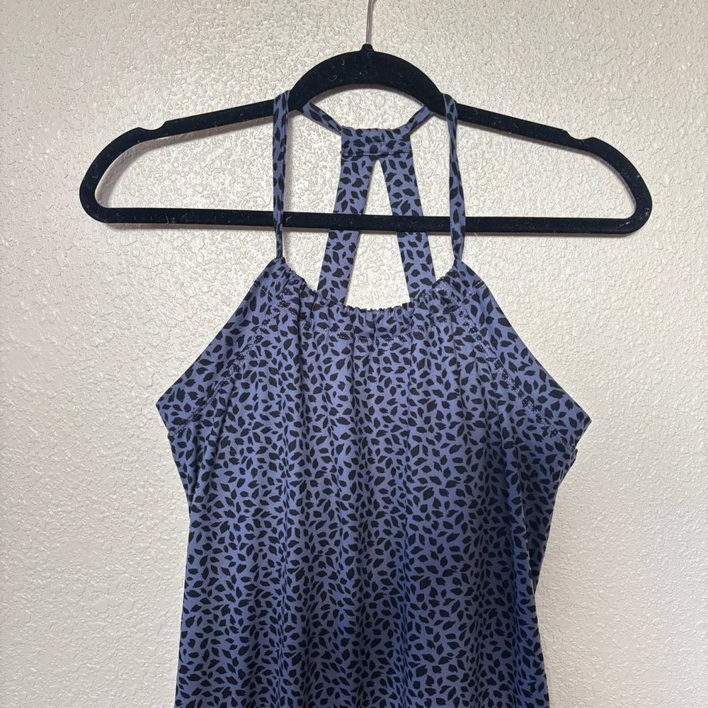 Eddie Bauer Blue & Black Spotted Leopard Print Athletic Dress Small - Picture 2 of 9